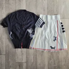 新品) ニット カーディガン スカート 3点 セット