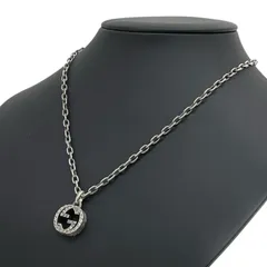 【中古】GUCCI | グッチ インターロッキングG ペンダント ネックレス 455307 シルバー【尾張小牧店】