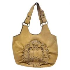 Paul&Joe(ポール&ジョー) ショルダーバッグ - ベージュ 鳥/パンチング レザー