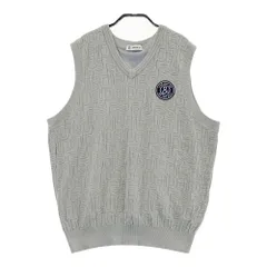 サイズ：LL AND PER SE アンパスィ  ニットベスト 総柄 グレー系 [240101578338] ゴルフウェア メンズ ストスト