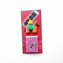 現品限り　今季最後のお品　2026年 午年　限定品　いせ辰　日めくり千社札　茶午　カレンダー　干支　張り子　手づくり　和紙工芸品