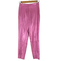 ザラ ZARA メタリックテーパードスラックス レディース JPN：S 