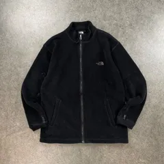 THE NORTH FACE Fleece Jacket POLARTEC ザノースフェイス ポーラテック フリースジャケット ジップアップ ロゴ刺繍 ブラック 黒 メンズ L NT39300