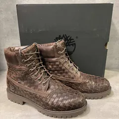 Timberland premium boots wovenプレミアムブーツ ウォーブン ブラウン サイズ27.5 箱有りティンバーランド