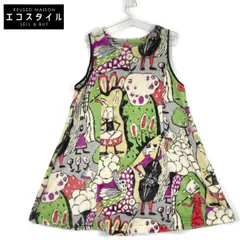 OLLEBOREBLA アルベロベロ ﾏﾙﾁｶﾗｰ 総柄 ﾉｰｽﾘｰﾌﾞ ﾜﾝﾋﾟｰｽ 表記なし