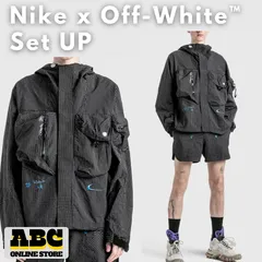 NIKE NRG OFF-WHITE JACKET WOVEN SHORT ナイキ NRG  パッカブル フーディ ジャケット  ナイキ NRG CL ウーブン ショート