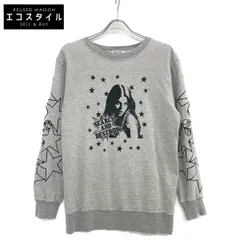 HYSTERIC GLAMOUR ヒステリックグラマー 01181CS02 グレー コットン ヒスガール SEARCH AND DESTROY スウェットプルオーバー FREE