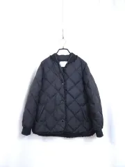 LYNN ブラック ダイア キルティング ダウン ジャケット