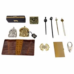 小物 まとめ売りばら売り 12点セット アクセサリーケース ミニポーチ ヘアアクセ 雑貨 アンティーク風【送料無料】【中古】25201119