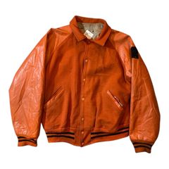 70s〜80s vintage サテンスタジャン オレンジ 短丈 - メルカリ