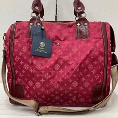 6905　russet　ラシット　トートバッグ　 2way　ショルダーバッグ　モノグラム　 総柄　ピンク系　ナイロン　PVC　 ポケット多数　タグ付き　レディース