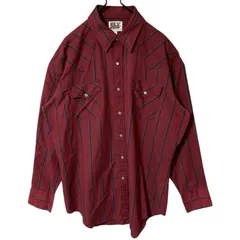 ストライプ L パープル系 レッド赤 紫 赤 カジュアル アメカジ シャツ レディース ユニセックス メンズ 古着 長袖