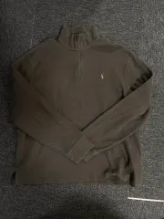 ポロ ハーフジップアップ ニット セーター