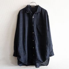 Nigel Cabourn ナイジェルケーボン 麻 リネンシャツ ネイビー 50