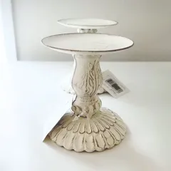 【新品】キャンドルホルダー Sサイズ ホワイトウォッシュ キャンドルスタンド アイアン インテリア雑貨 生活雑貨