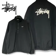 良品 BTS ジョングク着用 Lサイズ NIKE×STUSSY  wind runner CT4310 ウィンドランナー ブラック アノラック ブルゾン  ナイキ ステューシー  メンズ