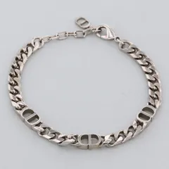 Christian Dior クリスチャンディオール CD ICON チェーンリンク ブレスレット B1446HOMMT_D000 メンズ 真鍮 シルバー 中古