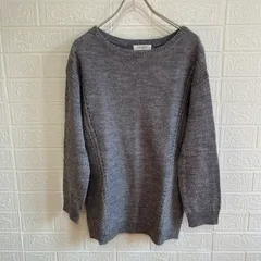 OFUON オフオン SMFAS-32059 ロングスリーブ ニット 長袖 トップス グレー【中古】 レディース