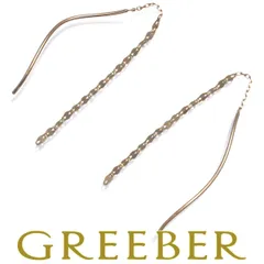 アガット ピアス ペタルチェーン スパイラル 揺れる K10PG #181581