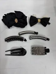 ☆新品未使用☆ ヘアアクセサリー７点セット モノトーン系