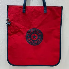 7011　KIPLING キプリング　トートバッグ　レッド　赤　ネイビー　チャーム付き　モンキー　ゴリラ　軽量　カジュアル　シンプル　レディース　マチなし