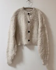 PLUS OTO.HA シャギーニットショート丈カーディガン