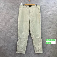 Leesure by Lee ホワイトベージュ ジップフライ チノパンツ 38-34 USA 海外輸入 古着 R220312-H066