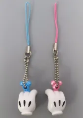 【中古】ストラップ ミッキーマウス＆ミニーマウス ハートハンド ペアストラップ(2個セット) 「ディズニー」 東京ディズニーリゾート限定