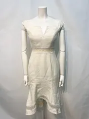 1904 JEAN MACLEAN ジャンマクレーン キャバクラ ドレス ツイード ラメ ノースリーブ マーメイド レース シースルー ロング タイト キャバドレス S