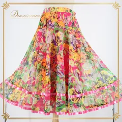 社交ダンス 衣装 スタンダード スカート レッスンウェア ピンク系 グリーン系 イエロー系 オレンジ系 ブルー系 グレイ系 カラフル 練習着 派手 花柄 フレアスカート 大きめスカート ダンス用スカート 伸縮性 ダンス衣装 練習用ウェア おしゃれ