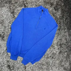 ポロラルフローレン メンズ ニット ハーフジップアップ (LG)