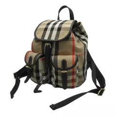 【新品】バーバリー バッグ リュック BURBERRY キャンバス チェック柄 バックパック 8123101 (アーカイブベージュ) レディース 送料無料