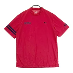 サイズ：XL PUMA GOLF プーマゴルフ 2023年モデル モックネック 半袖Tシャツ  レッド系 [240101577642] ゴルフウェア メンズ ストスト