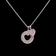 極美品★SWAROVSKI スワロフスキー ネックレス ハート 2way クリスタル ピンク カットアウト