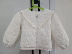 白 キルティング アウター 女の子 100 110サイズ