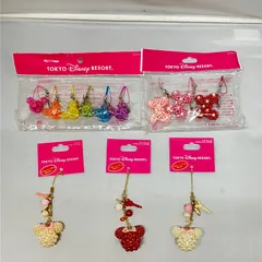 【新品】東京ディズニーリゾート ビーズストラップ  4点 リボン ミッキー ミニー ミニーちゃんリボンストラップ