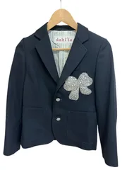 ZM1615【美品】dahl'ia ダリア　BEAUTY&YOUTH ビューティーアンドユース　アローズ　ビジュー　花　紺ブレザー　テーラードジャケット　ネイビー　レディース　サイズ不明