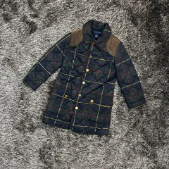 ポロラルフローレン キッズ キルティング ロングジャケット (4/4T)