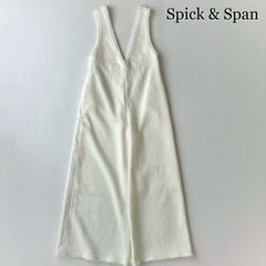 美品✨タグ付未使用 / Spick & Span / ツイードオールインワン / ホワイト 白 / サイズ36 / スピック＆スパン / ツイード コンビネゾン / セレモニー 行事 オケージョン 入学式 およばれ / きれいめ / Vネック / 春 秋 冬