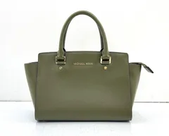 【盛岡79-0121】MICHAEL KORS Selma ハンドバッグ カーキ【中古/80】【レディース】