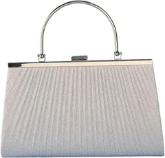 HARGIO(ハルジオ) パーティーバッグ 結婚式 バック ハンドバッグ ショルダー チェーン クラッチバッグ レディース フォーマルバッグ オケージョン ドレス ゲスト お呼ばれ 披露宴 成人式 卒業式 カバン かばん 可愛い 人気 (シルバー)