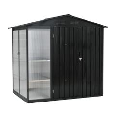 温室付】物置 屋外 スチール倉庫 戸外収納庫 W180xD121xH180 - メルカリ