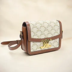 セリーヌ CELINE ショルダー レディース 18888 2BZ4 01BC トリオンフキャンバス ティーン トリオンフバッグ