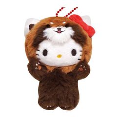 新品タグ付き 北海道限定 北のアニマルぬいぐるみ ハローキティ きつね