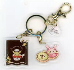 【中古】キーホルダー ロゴ＆ムース 「ポケットモンスター アクリルキーホルダーコレクション Pokemon Cafe ＆ Pikachu Sweets」 ポケモンセンター限定