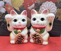 招き猫 貯金箱 億万両 2個セット 開運 金運 縁起物 置物 バラ売り可能