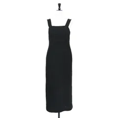 BABYLONE バビロン ワンピース ブラック 黒 サイズ:36(S) | 22秋冬 ツイード ベアワンピース / ジャンパースカート | ミモレ丈 ノースリーブ 2WAY Iライン ウール コットン | ボトムス 【レディース】【中古】