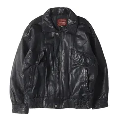 90s - 00s ヴィンテージ古着 | 90s レザー 中綿 フルジップ ジャケット Lees Leather | ブラック 黒 サイズ:M | 90年代 | アウター ブルゾン 上着【メンズ】【中古】