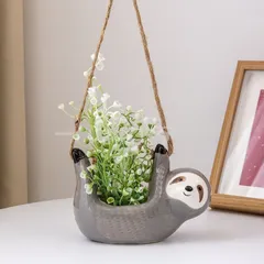 プランター ハンギングプランター 植木鉢 ナマケモノ 吊り下げ かわいい おしゃれ ガーデニング 室内外 多肉植物 観葉植物 ミニプランター 