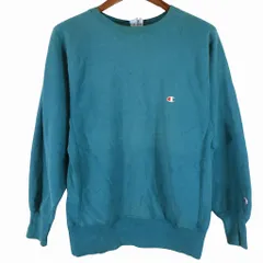 90年代 Champion チャンピオン リバースウィーブ スウェット ワンポイントロゴ グリーン (メンズ L)  O4209 中古 古着